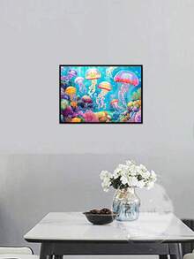1pc DIY Diamond Painting - Landscape, Animal, Jellyfish, Home Decor, Full Drill, 40X30CM/50X40CM - Multicolor - View 3