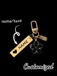 1 Móc khóa hoa anh đào bằng kim loại khắc chữ tùy chỉnh, Bộ quà tặng móc khóa hoa anh đào khắc chữ tùy chỉnh, Thiết kế hoa anh đào nhẹ nhàng và duyên dáng kèm phụ kiện thẻ, Tên tùy chỉnh phù hợp để treo túi xách, chìa khóa xe hơi, quà tặng cặp đôi và ngày lễ, Đa chức năng, Bền, Trang trí, Có thể tái sử dụng, Tinh tế, Phong cách, Chất lượng cao, Nhiều màu sắc, Hiện đại, Tùy chỉnh, Cá nhân hóa, Độc đáo - Nhiều màu - Xem 3