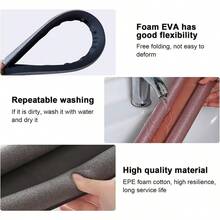 Protector y guardapolvo para PuertaCubre Polvo para Puerta Tapón de Aire para Debajo de la Puerta Mejorado Ajustable con Bloqueo de Ruido Tope de puerta sellador Protector de Puertas Casa Marrón - marrón - Ver 4