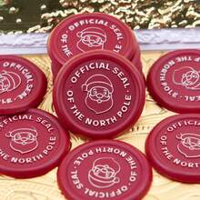 10 szt. samoprzylepnych naklejek z pieczęcią lakową z kolekcji świątecznej, nie wymagających podgrzewania, do ozdabiania zaproszeń na prezenty świąteczne i kopert, a także jako upominki na przyjęcia świąteczne i kartki okolicznościowe - Wielokolorowe - Zobacz 8