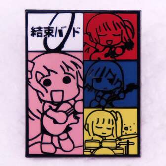 Lonely Rock Female Warrior Brooch, Cute Anime Badge Accessory Decoration