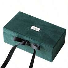 Gucci Large Capacity Vintage Style Green Velvet Jewelry/Cosmetic/Jewelry Storage Box, Ideal For Storing Jewelry As A Gift For Friends Or Family, And A Perfect Choice For Holiday And Anniversary Gifts - Green - View 5