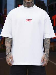 Loose-Fitting, Oversized Printed T-Shirt, Luxurious And Casual Style, Round Neck Blouse, Premium Comfortable Knit Fabric. - trắng - Xem 2