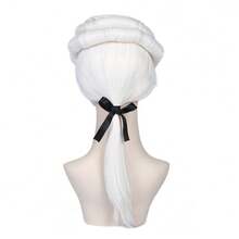 Colonial Era Judge/Lawyer White Wig Set, Suitable For Halloween Costume Parties, Holiday Attire Props, Role-Playing (Glasses Are Props, Non-Prescription)