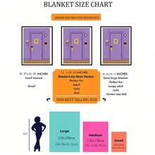 1pc Friends TV Show Inspired Laugh-Out-Loud Door Design Soft Flannel Blanket - Purple Door Graphic With Yellow Accents - All-Season Cozy Throw For Bed, Couch, Camping, Travel - Perfect Gift For Friends Fans, Birthday, Christmas - Lightweight & Warm Flannel Blanket, Home Decor Accessory, Playful Pattern, Comfortable Texture, Fan Merchandise, Home Decor Lovers, Soft Flannel Blanket - Multiple Sizes, Cozy Must-Have - 彩色 - 查看 7