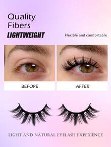 Asiteo 5 Pairs Spiky Manga Lashes Japanese Style Anime Thick Cosplay Lashes, Natural Look Wispy Faux Mink Lashes Full Strip Doll Lashes - Spiky Manga Lashes - View 4