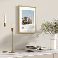 1/3pcs Aluminum Alloy Photo Frames, 30x40cm Gold Metal Frame, A3 Black Poster Frame, A4 Tabletop Frame With Stand, Home Wall Decor - Multicolor - View 5