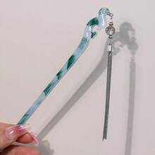 1 buc clip de păr cu ciucuri retro cu fluture de culoare aleatorie, decor cu fluture argintiu, accesoriu de păr în stil chinezesc pentru Hanfu și Cheongsam - Multicolor - Vizualizare 9