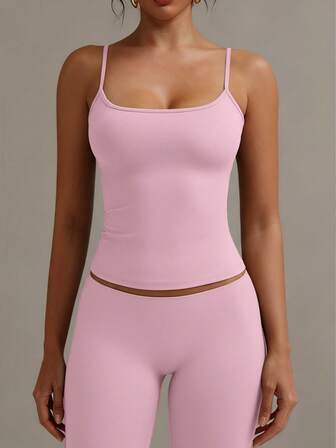 XLLAIS 性感露背女士吊带背心，弹性休闲细肩带上衣