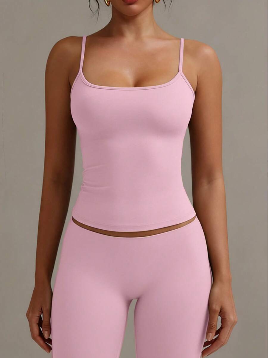 XLLAIS 性感露背女士吊带背心，弹性休闲细肩带上衣