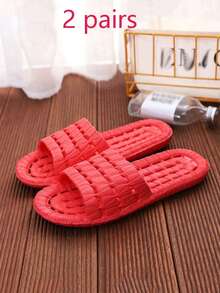 Eva Hollowed-Out Leaky Anti-Slip Slippers For Couples, Summer Bath Flip-Flops For Home Use, Anti-Odor And Poop Feel Hollowed-Out Leaky Slippers - Multicolor - View 18