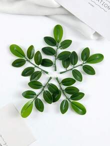 20 chiếc lá giả mini bằng lụa, bình trang trí mùa thu, trang trí nhà cửa đón năm mới, bó hoa cưới ngoài trời, vòng hoa hộp kẹo tự làm cho phòng khách, hoa giả. - màu xanh lá - Xem 3