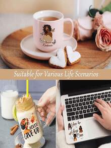 Customized Crystal Label With Photo, Support Original Image Customization And Transparent Background Customization, Applicable To Cups, Bottles And Glassware - High Quality Multi-Design DIY Handmade Crystal Stickers, Tattoos, Crystal Labels; Logos; Trademarks; Stickers; Tear Film; Lettering; Coffee; Milk; Tea Cups; Hollow; Transparent Labels; UV Transfer Labels - Multicolor - View 9