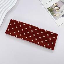 1PC Women Bandana  Women's Polka Dot Printed Soft Non-Slip Headbands, Elastic Yoga Sports Hair Accessories, Versatile For Daily Wear And Various Occasions Hair Bands, Hairband Fall Winter For Vacation Outfits Woman Elegant Scarf - 彩色 - 查看 7
