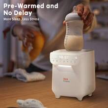 Baby bottle warmer, 8-in-1 breast milk bottle warmer, with functions for low-temperature storage, defrosting, heating, keeping warm, and timer. Suitable for all types of bottles, an essential for newborns. - Blanco - Ver 3