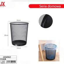 金属网垃圾桶，可回收垃圾桶，适用于办公室、家庭、客厅、厨房、浴室 - 黑色 - 查看 4