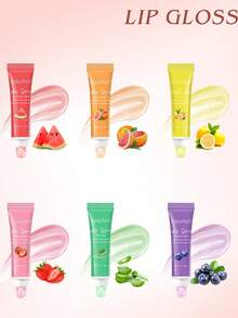 1pc Fruit Flavored Lip Jelly, Highly Moisturizing Lip Oil, Fruit Scented - Multicolor - View 7