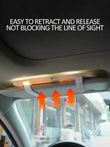 Ultra-Thin LED Car High-Definition Makeup Mirror, Sunshade Makeup Hanging Mirror, Easy To Install USB Rechargeable Sunshade Adjustable Touch Screen Car Interior Makeup Mirror Female