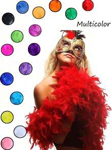 Colorful Feather Scarf, DIY Party Decoration Accessory, Soft Plush Material, Scarf Decor, Suitable For Birthday Party, Race Day, Afternoon Tea, New Year's Eve, Concert, Home Decor, Dance Wedding, Stage Performance, Carnival Costume And Accessories, Party Supplies