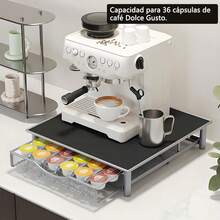 NCONCO Cajón para Cápsulas de Café, Cajón Porta Cápsulas 36 Capacidad Organizador para Cápsulas de Café  Accesorios para Cafe para Oficina y Cocina del Hogar