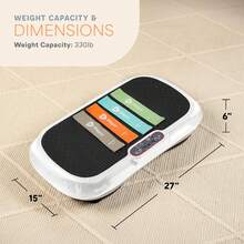 Lifepro Waver Vibration Plate Exercise Machine For Weight Loss & Lymphatic Drainage – Whole Body Vibrating Platform For Muscle Toning, Circulation, Balance & Recovery – Home Gym Fitness Equipment With Resistance Bands & Remote - White - View 5