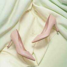 Women's – Closed Toe High Heels, Classic Pointed Toe Dress Shoes For Wedding, Office, Party & Work | Comfortable Formal HeelsHerstyle 3 Inch Stiletto Pumps For - 米色 - 查看 4