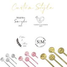 Que khuấy đồ uống cưới cá nhân hóa, Trang trí tiệc cưới, Que khuấy cocktail, Que khuấy cà phê cưới (Vàng), Tình yêu vĩnh cửu - Nhiều màu - Xem 10