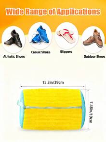 Reusable Shoe Washing Bag, Lazy Artifact Household Shoes Multi-Function Stain Removal, Anti-Deformation Fast Washing Bag, Washing Machine Clothing Care Bag, Laundry Bags.Durable Shoe Washing Bag Suitable For All Shoe Types , Plush Lining Interior Protective Laundry Bag - Multicolor - View 8