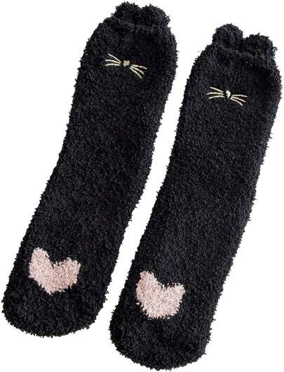 Calcetines Calcetas 5 Pares De Calcetines Térmicos Esponjosos Para Mujer, Calcetín Grueso Supersuave Cálido De Invierno, Cómodo Calcetines Termicos
