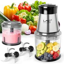 LAC Food Processor 4 Cup,Meat Grinder With 2 Bowls,Electric Food Chopper,Powerful Motor 2 Speed & 4 Blades For Baby Food,Meat,Onion,Vegetables,Fruits - EU C Type Plug(220-240V) - View 10