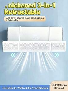 1 pieza Deflector de aire acondicionado. ¡Mantén tu hogar fresco y cómodo con este deflector de aire acondicionado portátil y ajustable fácilmente, con soporte de pared y cubierta universal para flujo de aire! - Multicolor - Ver 14