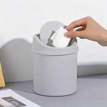1pc Mini Round Hanging Trash Can, Compact Space-Saving Design For Home, Office, Kitchen, Bathroom, Easy To Clean Household Garbage Bin, Modern Smooth Surface Waste Basket Kitchen Items Kitchen Accessories Kitchen Tools - Multicolor - View 2