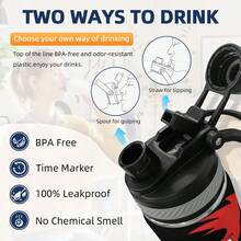 Woody Woodpecker 20oz Insulated Stainless Steel Water Bottle Leakproof Wide Mouth, Ergonomic Grip Fits Cup Holders, Keeps Hot/Cold Travel Car Office Gym Gift For Him Her - 黑色 - 查看 4