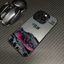 Aurora Forest Compatible With For Iphone 16 Pro Max/15/14 PLUS/13/12/11 Phone Cover, Featuring Plated Buttons, Robust Shockproof Design, Anti-Drop And Anti-Fingerprint Full Protection, Elegant And Chic, Made From Durable, Shock-Resistant PC Material ~IMD Material - Black - Purple Mountain Airplane 596WC,Suitable For IPhone17 Air - 透黑 - 查看 6
