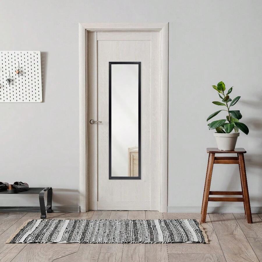 13x49 Black Rectangle Large Wall Mirror For Bathroom Or Living Room - 預設 - 查看 1