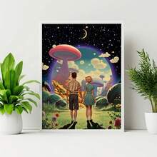 1pc Unframed Canvas Poster, Fantasy Art, World Art Canvas Painting, For Bedroom Living Room Corridor, Wall Art, Wall Decor, Winter Decor, Room Decoration