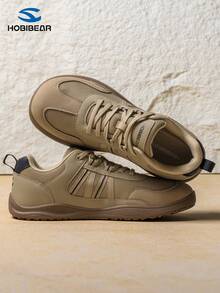 HOBIBEAR 男士登山鞋，时尚轻便软底运动鞋，简约设计透气舒适户外旅行鞋 - 棕色 - 查看 5