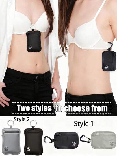 Fashion Anti-Theft Bra Wallet, Travel Bra Storage Bag, Secret Bra Compartment, RFID Blocking Card Slots, Multi-Color Options, Skin-Friendly Soft, Adjustable, Button Closure To Prevent Items From Falling, Lightweight & Breathable, No Foreign Objects ,Travel Essential Bag