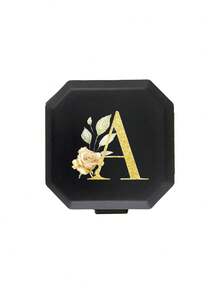 6-Compartment Portable Pill Box, Gold Flower & Letter Pattern, Capsule Storage Case, Travel Medication Box, Mini Pill Organizer, A-Z Letters, 6-Grid Tablet Organizer, Travel Mini Pill Box, Moisture-Proof Pill & Vitamin Container, Pill Box, Pill Box, Pill Box, Medical Travel Accessories, Dorm Essentials, Valentine's Day Gift, Small Gift Exchange - Multicolor - View 21