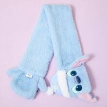 Miniso Stitch Winter Scarf Novelty Character Design Warm Knit Wrap