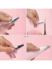 100个一次性裱花袋，蛋糕装饰必备 - 非常适合裱花、裱花，也是烘焙和厨房用品的理想之选，返校季必备 - 無色 - 查看 10