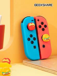 GeekShare 4个汉堡薯条图案 Joy-Con 摇杆帽，兼容 /OLED/Lite - 彩色 - 查看 5