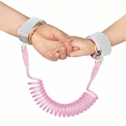 1pc Baby Anti-Lost Wrist Link, Retractable Spring Leash, Child Travel Safety Anti-Lost Traction Wrist Strap