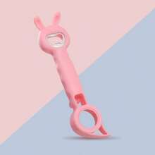 Multi-Functional 4-In-1 Bottle Opener, Household Canned Food Jar Cap Screwdriver, Creative Canned Beverage Bottle Opener - 粉色 - 查看 5