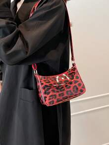 New Fashionable Versatile Chain Shoulder Bag, Underarm Handbag For Women - Red - View 6