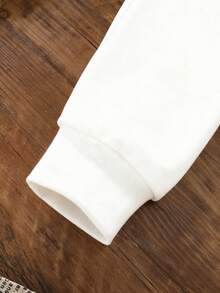 一件少女保暖连帽卫衣，冬季保暖少女服装，适合少女穿着，秋冬长袖上衣，Y2K/休闲/时尚/日常/街头/度假/校园/少女/可爱 - 白色 - 查看 8