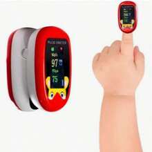 2 oxímetros digitales para niños Pulsevital: Monitor pediátrico de saturación de oxígeno en la sangre y frecuencia cardíaca. Pantalla OLED multiángulo. Carga USB. Combinación de colores rojo y Amarillo. Adecuado para uso doméstico y pediátrico. Medición rápida, lecturas precisas. - rojo y amarillo - Ver 5