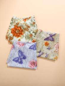 Bộ 6 quần lót nữ liền mạch, vải thoải mái, cạp chun gợn sóng, quần lót in họa tiết đẹp mắt - Nhiều màu - Xem 5