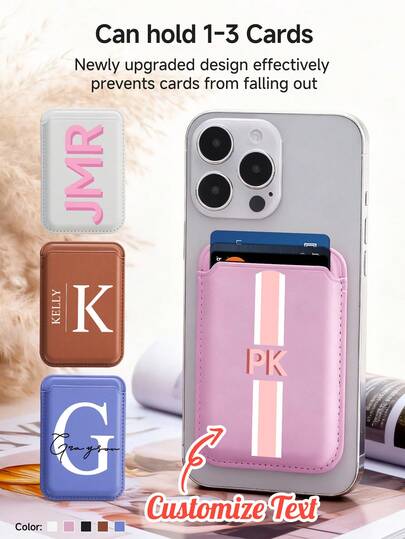 Ayotu Personalized Name Magnetic Wallet Card Holder Case, Compatible With IPhone 14 Pro Max 13 12 11, Card Slot Phone Case, Available In Multiple Colors And Styles, Can Hold Credit Cards, Transit Cards, ID Cards, Etc.