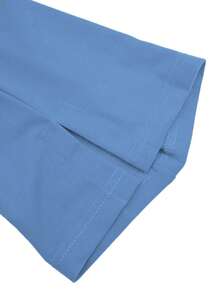 女士纯色两件套：休闲长袖半拉链连帽衫和抽绳开衩直筒裤套装，春季款 - 淺藍色 - 查看 6